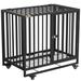 Tucker Murphy Pet™ Heavy Duty Metal Dog Cage Crate & Kennel w/ Removable Tray, 4 Locking Wheels Metal in Black | 23.6 H x 27.2 W x 20.1 D in | Wayfair