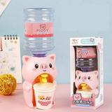 Cute Cold/Warm Water Gift Juice For Children Simulation Kitchen Toy Water Dispenser Drinking Fountain Pumps Hand Press PINK