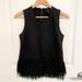 J. Crew Tops | J. Crew Black Fringe Sleeveless Top Xs | Color: Black | Size: Xs