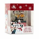 Disney Holiday | Disney Store Christmas Sketchbook Mickey Minnie Mouse Snow Globe Ornament 2021 | Color: Red/White | Size: Os