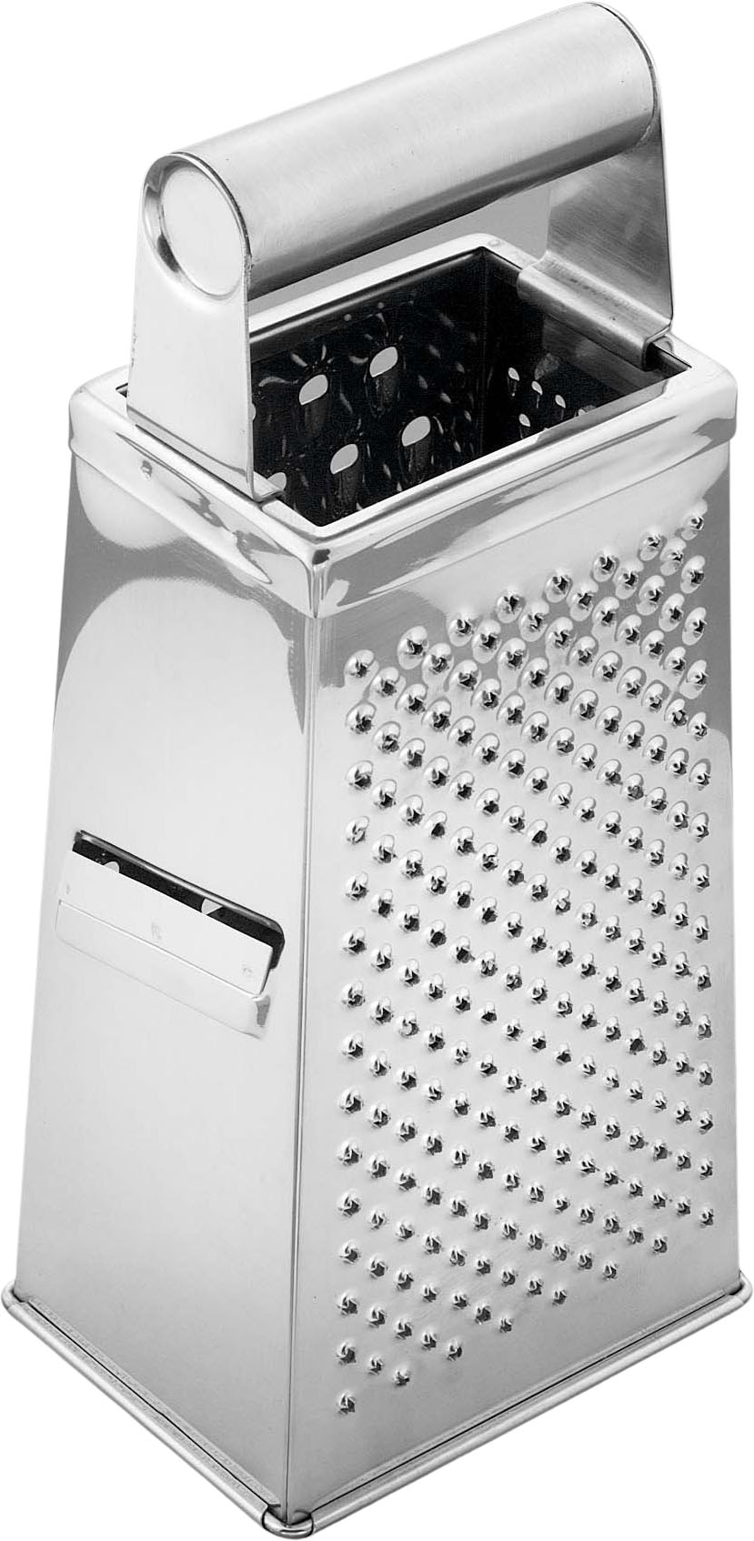 Vierkantreibe GSD HAUSHALTSGERÄTE, silber (silberfarben), B:10cm L:24,5cm T:8cm, Edelstahl, Küchenreiben, spülmaschinenfest
