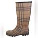 Burberry Shoes | Burberry | Rubber Plaid Print Rain Boots (40 / 10) | Color: Black/Tan | Size: 10