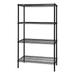 Quantum Storage WR63-1848BK 4-Shelf Black Wire Shelving Unit 18 x 48 x 63 in.