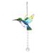 Huaai Pendant Garden Decorationative Chandelier Pendant Hummingbird Wind Chime Pendant ( Pendant) Blue