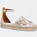 Coach Shoes | Coach Astor Ankle Strap Espadrille Flats Size 7.5 | Color: Cream | Size: 7.5