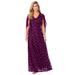 Plus Size Women's Sleeveless Lace Gown by Roaman's in Dark Berry (Size 42 W)