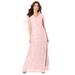 Plus Size Women's Sleeveless Lace Gown by Roaman's in Pale Blush (Size 30 W)