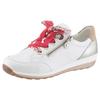 Sneaker ARA "OSAKA", Damen, Gr. 8 (42), gold (weiß, goldfarben, camelfarben), Glattleder, Ziegenveloursleder, sportlich, Schuhe Sneaker, Freizeitschuh, Halbschuh, Schnürschuh