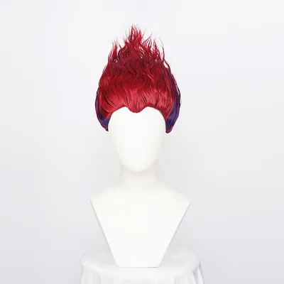 Ccutoo-Perruque Cosplay Hisoka Cheveux Synthétiques Perruques Anime Rouge et Violet Mélange
