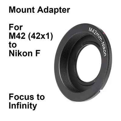 M42 - Nik F pour objectif M42 (42x1) Nikon F 16:Camera D6 D750 D850 Mount Adapter Ring M42-AI tion