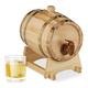 Relaxdays 10027852 Holzfass 1,25 l, mit Bock, Zapfhahn, für Whiskey, Wein, Spirituosen, Whiskyfass HxBxT 23 x 16 x 25,5 cm, Natur, Holz