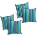 Blazing Needles Indoor/Outdoor Throw Pillow Polyester/Polyfill blend in Blue | 4 H x 17 W x 17 D in | Wayfair 9910-S4-REO-35