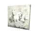 Three White Horses Running - 32X32 Print On Canvas in Gray Begin Edition International Inc | 32 H x 32 W x 1.5 D in | Wayfair 2080-3232-AN7