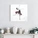 Small Pink Ballerina - 16X16 Print On Canvas in Black/Gray/Pink Begin Edition International Inc | 16 H x 16 W x 1.5 D in | Wayfair 2080-1616-SP51