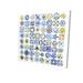 Watercolor Traditional Moroccan Tiles - 12X12 Print On Canvas in Blue/White/Yellow Begin Edition International Inc | 12 H x 12 W x 1.5 D in | Wayfair