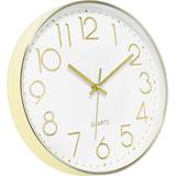 Ccornelus 2 Inch Wall Clock Silent Non-Ticking Decorative Battery Operated Quartz Round Rose Gold Wall Clock For Living Room Bedroom Home Office School Decor Glass/Plastic | Wayfair