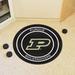 Black 27 x 27 x 0.25 in Kitchen Mat - FANMATS Purdue_Purdue Hockey Puck Rug - 27In. Diameter Plastic | 27 H x 27 W x 0.25 D in | Wayfair 33205