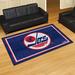 59.5 x 88 x 0.5 in Kitchen Mat - FANMATS Winnipeg Jets_Retro NHL Winnipeg Jets 5Ft. X 8 Ft. Plush Area Rug Plastic | Wayfair 35614