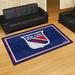 Blue 88 x 60 x 0.5 in Kitchen Mat - FANMATS New York Rangers_NHLRETRO New York Rangers 5Ft. X 8 Ft. Plush Area Rug Plastic | Wayfair 35558