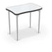 MooreCo Hierarchy Creator Desk Porcelain Steel Whiteboard Wavy Rectangle Top Metal/Whiteboard | 32 H x 32.1 W x 21.4 D in | Wayfair 70529
