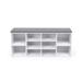 VASAGLE Shoe Bench,10 Compartments, with Cushion, for Entryway, 40.9 x 11.8 x 18.9 Inches, White and Gray