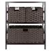 Leo 4-Pc Storage Shelf with Baskets, Espresso