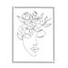 Stupell Industries Floral Woman Face Line Doodle Framed Giclee Texturized Wall Art By JJ Design House LLC_aq-577 in Black/Brown/White | Wayfair