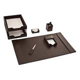 Rebrilliant Kiki 8-Piece Desk Organizer Set Leather in Brown | 7.25 H x 30 W x 18 D in | Wayfair D1D335430EBC417ABEB1F0BC97DE8131