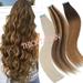 Benehair 40 Pcs Thick Skin Weft Tape In 100% Remy Human Hair Extensions Full Head 20 Pcs Invisible Brown