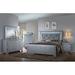 Red Barrel Studio® Dadzie Silver LED Upholestered Bedroom Set Special 3 Bed Dresser Mirror Wood in Brown/Gray | 26 H x 79.5 W x 82.3 D in | Wayfair