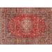 Ahgly Company Machine Washable Indoor Rectangle Traditional Light Copper Gold Area Rugs 2 x 4