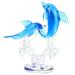 OUNONA Dolphin Glass Animal Sea Figurine Statue Sculpture Animals Decor Nautical Crystal Decoration Figure Ocean Desk Figurines