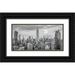 Frank Assaf 14x9 Black Ornate Wood Framed with Double Matting Museum Art Print Titled - Empire State Building with Manhattan skyline - New York City