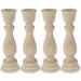 widshovx Farmhouse Candle Holders Wooden Candle Holder for Pillar Candles Unpainted Candle Stand for Home Wedding Party Decoration