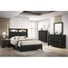 Red Barrel Studio® Jimmerson Black LED Panel Bedroom Set Special 3 Bed Dresser Mirror Wood in Black/Brown | King | Wayfair