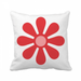 Dark Red Flower Symmertry Simple Throw Pillow Sleeping Sofa Cushion Cover