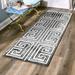 Orelsi Collection Polypropylene Gray And Black 2 8 X 8 1 Runner Rugs OR9128