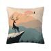 ZICANCN Decorative Throw Pillow Covers Landscape Painting Couch Sofa Decorative Knit Pillow Covers for Living Room Farmhouse 22 x22