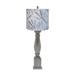 Rosalind Wheeler Aneatra Resin Table Lamp Resin/Linen in Gray | 40 H x 16 W x 16 D in | Wayfair 7E92DB8163294291B447BA1578E26E73
