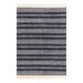 Blue/Gray 96 x 61 x 0.5 in Area Rug - Dovecove Lariat Rug-Navy Blue Wool/Jute & Sisal | 96 H x 61 W x 0.5 D in | Wayfair