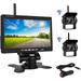 Bileeko RV Backup Camera and Monitor Kit 7 inch LCD Monitor 2 Wireless Rear View Camera for Bus SUV Trucks Trailers