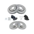 Front and Rear Semi Metallic Brake Pads and Rotor Kit - Compatible with 2008 - 2013 Chrysler Town and Country with Single Piston Front Calipers 2009 2010 2011 2012