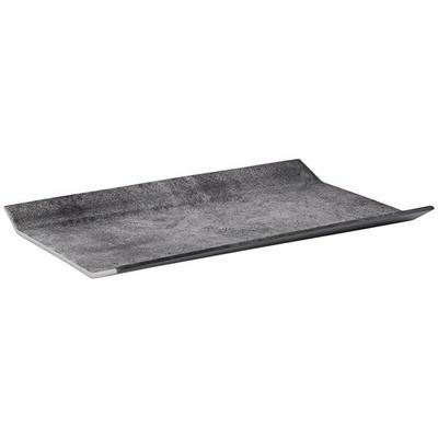 APS Element 20 7/8" x 12 13/16" x 1 3/8" Faux Concrete Melamine Tray APS 84400 - 4/Case