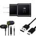 OEM EP-TA20JBEUGUS 15W Adaptive Fast Wall Charger for LG G7 Fit Includes Fast Charging 10FT USB Type C Charging Cable and 3.5mm Earphone with Mic â€“ 3 Items Bundle - Black