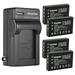 Kastar 4-Pack Battery and AC Wall Charger Replacement for Fujifilm NP-120 NP-120B FNP120 TOSHIBA NP-120 PX1657 PENTAX D-LI7 RICOH DB-43 CONTAX BP-1500S KYOCER BP-1500S