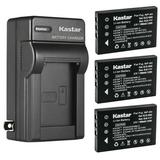 Kastar 3-Pack Battery and AC Wall Charger Replacement for Pocket DV-H100 PocketCam 8900 PocketDV AHD-100 PocketDV AHD-200 PocketDV AHD-300 PocketDV AHD-C100 PocketDV AHD-Z500 AHD-Z500 Plus