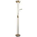 ENDON Rome Mother and Child Floor Lamp - Antique Brass Finish Uplighter Tall Lamp with Reading Light for Living Room - R7s & G9 Bulbs (Not Supplied)