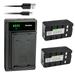 Kastar 2-Pack Battery and Smart USB Charger Replacement for JVC GR-AX17U GR-AX100 GR-AX110 GR-AX150 GR-AX2 GR-AX2U GR-AX200 GR-AX200U GR-AX201U GR-AX202U GR-AX210 GR-AX210U GR-AX220U GR-AX230U