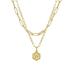 Kayannuo Christmas Clearance Gold Plated Chain Necklace For Women Hexagon Letter Pendant Layering Necklace Gifts For Women