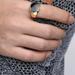 Kayannuo Christmas Clearance Solid Polished Copper Band Biker Men Signet Ring Black Gold 12 Gifts For Women